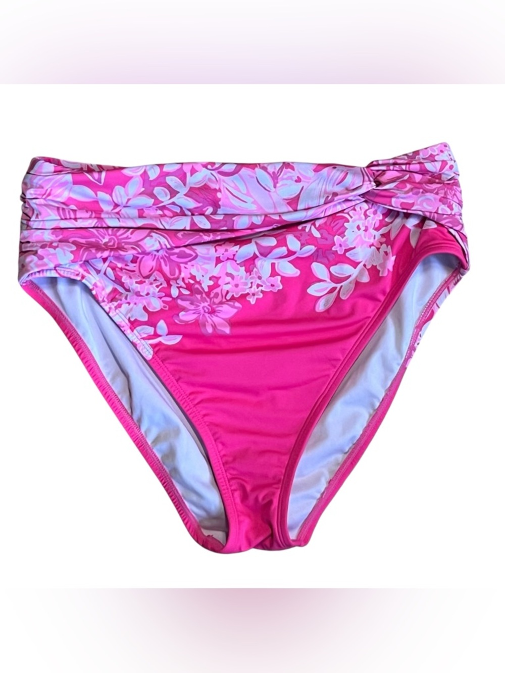 Lilly Pulitzer Women’s 10 Pink White Two Piece Bandeau Bikini Set Aislyn Yarrow - Picture 8 of 12